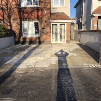 Limestone Driveway and Patio With Cobble Border in Tallaght