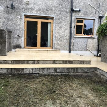 Raised Slabbed Patio Installation Kilbarrack