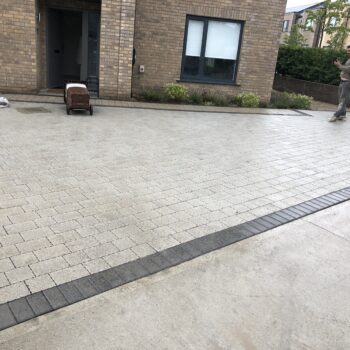 Driveway With Silver Block Paving in Malahide